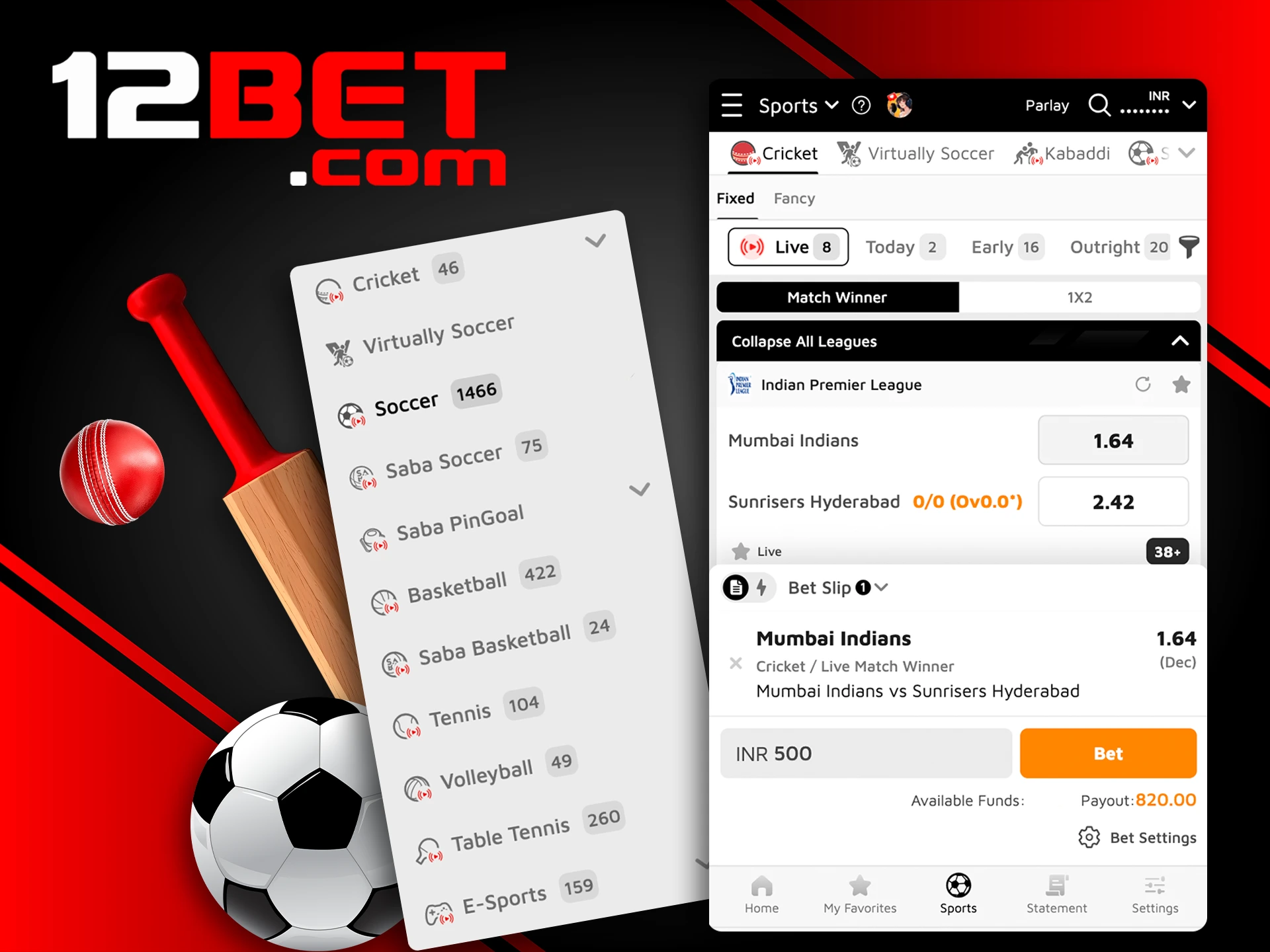 12Bet ऐप्स का उपयोग करके कोई महत्वपूर्ण खेल मैच न चूकें।